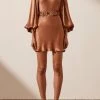 Shona Joy Gala Balloon Sleeve Mini Dress With Belt 1 Shona Joy Gala Balloon Sleeve Mini Dress With Belt