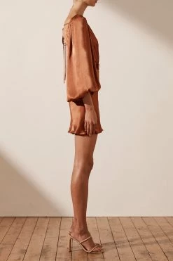 Shona Joy Gala Balloon Sleeve Mini Dress With Belt 8 Shona Joy Gala Balloon Sleeve Mini Dress With Belt