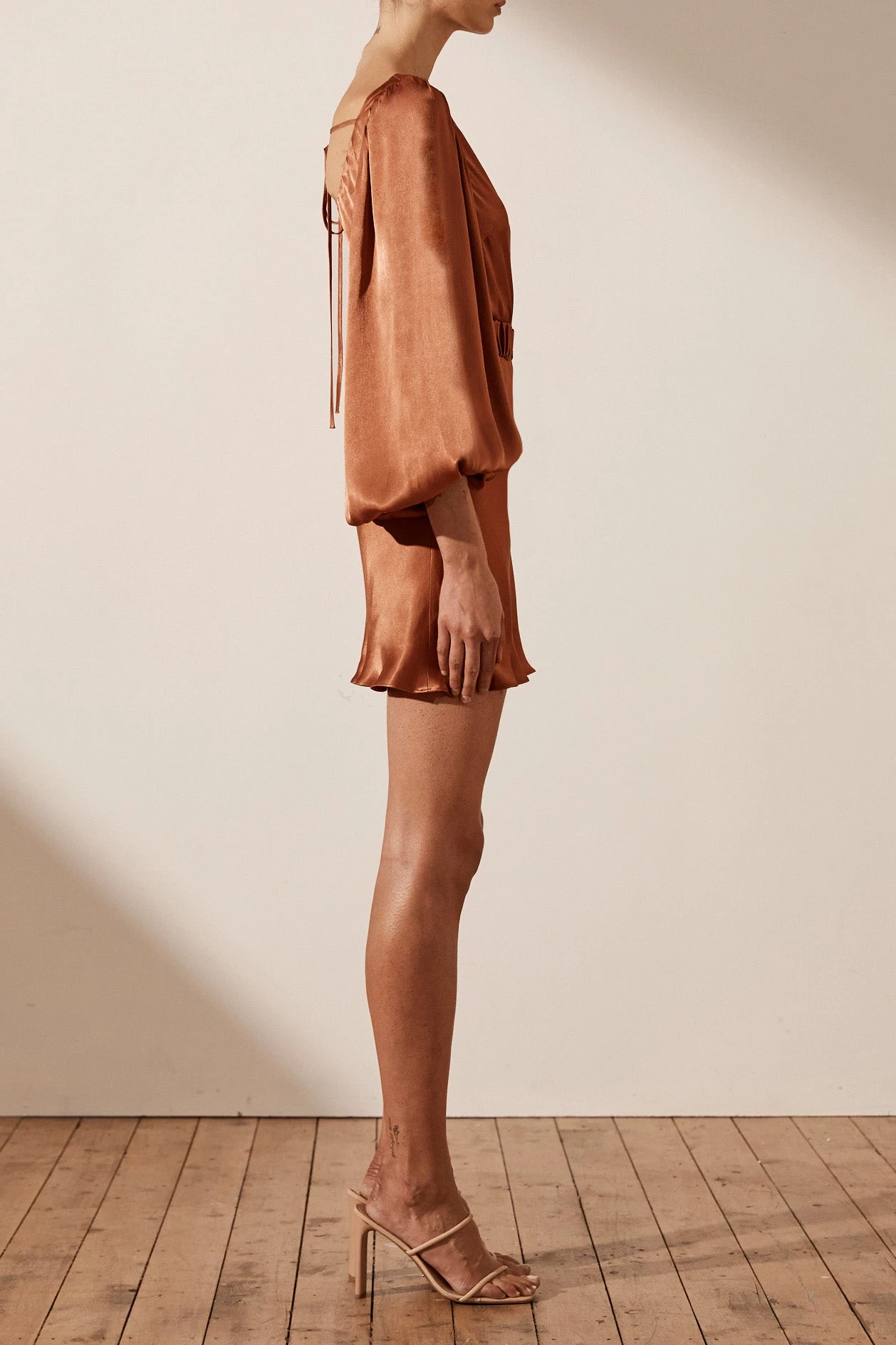 Shona Joy Gala Balloon Sleeve Mini Dress With Belt 5 Shona Joy Gala Balloon Sleeve Mini Dress With Belt