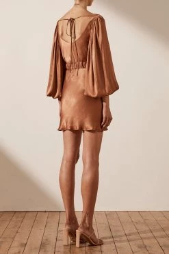 Shona Joy Gala Balloon Sleeve Mini Dress With Belt 9 Shona Joy Gala Balloon Sleeve Mini Dress With Belt