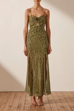 Shona Joy Laura Ruched Maxi Dress