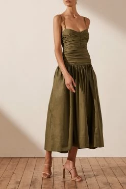 Shona Joy Amaia Ruched Midi Dress