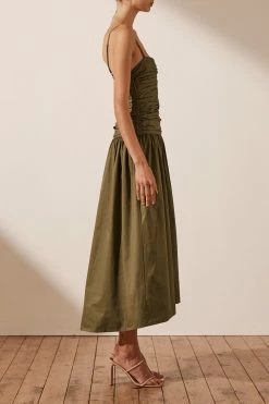 Shona Joy Amaia Ruched Midi Dress