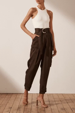 Shona Joy Marie Cargo Pant Chocolate