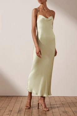 Shona Joy Giselle Cowl Back Bias Midi Melon