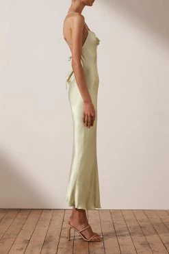 Shona Joy Giselle Cowl Back Bias Midi Melon