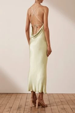 Shona Joy Giselle Cowl Back Bias Midi Melon