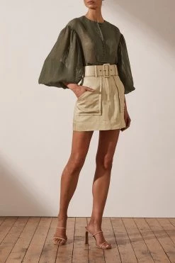 Shona Joy Marie Mini Skirt Pistachio