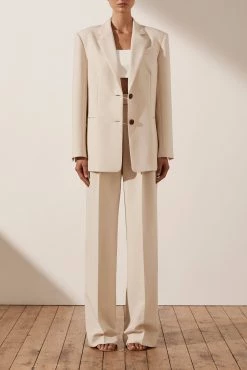 Shona Joy Ivy Oversized Tailored Blazer Bone