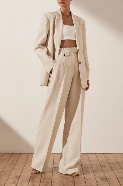 Shona Joy Ivy Oversized Tailored Blazer Bone