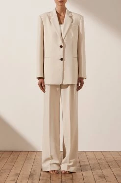 Shona Joy Ivy Oversized Tailored Blazer Bone