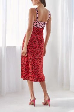 By Johnny Splice Leopard Bias Midi Dress 8 By Johnny Splice Leopard Bias Midi Dress