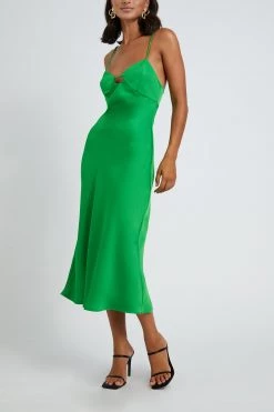 By Johnny Isla Cut Out Bias Midi Dress