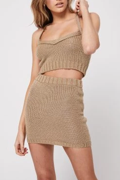 Sets Rozalia X Atoir The Knit Skirt Gold