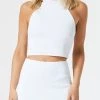 San Sloane Drew Racer Back Top White