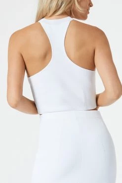 San Sloane Drew Racer Back Top White 14 San Sloane Drew Racer Back Top White