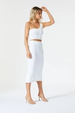 San Sloane Val Asym Top White