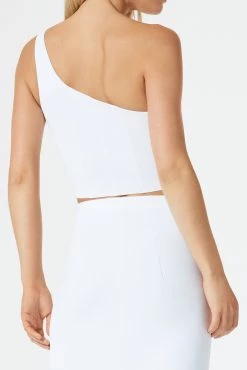 San Sloane Val Asym Top White