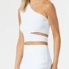San Sloane Adriana Asym Cut Out Top White