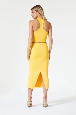 San Sloane Drew Racer Top Mango