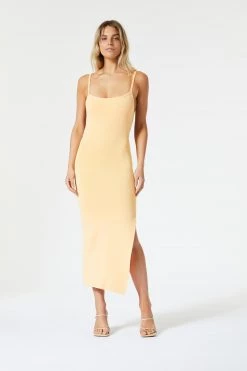 San Sloane Ester Midi Dress Melon 12 San Sloane Ester Midi Dress Melon