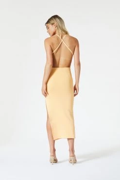 San Sloane Ester Midi Dress Melon 10 San Sloane Ester Midi Dress Melon