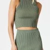 San Sloane Robbie High Neck Top Khaki