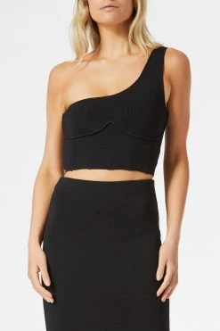 San Sloane Val Asym Top Black