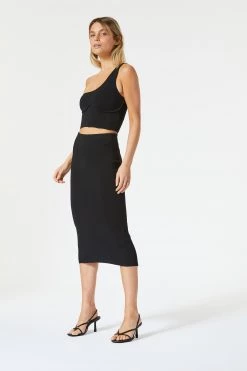 San Sloane Val Asym Top Black