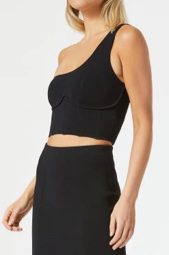 San Sloane Val Asym Top Black