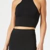 San Sloane Drew Racer Top Black