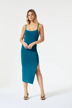 San Sloane Ester Midi Dress Teal