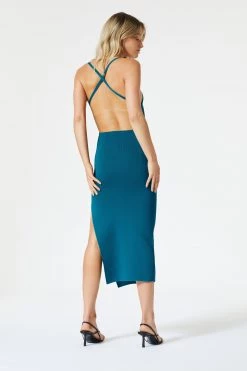 San Sloane Ester Midi Dress Teal