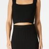 San Sloane Noa Rib Knit Top Black 2 San Sloane Noa Rib Knit Top Black