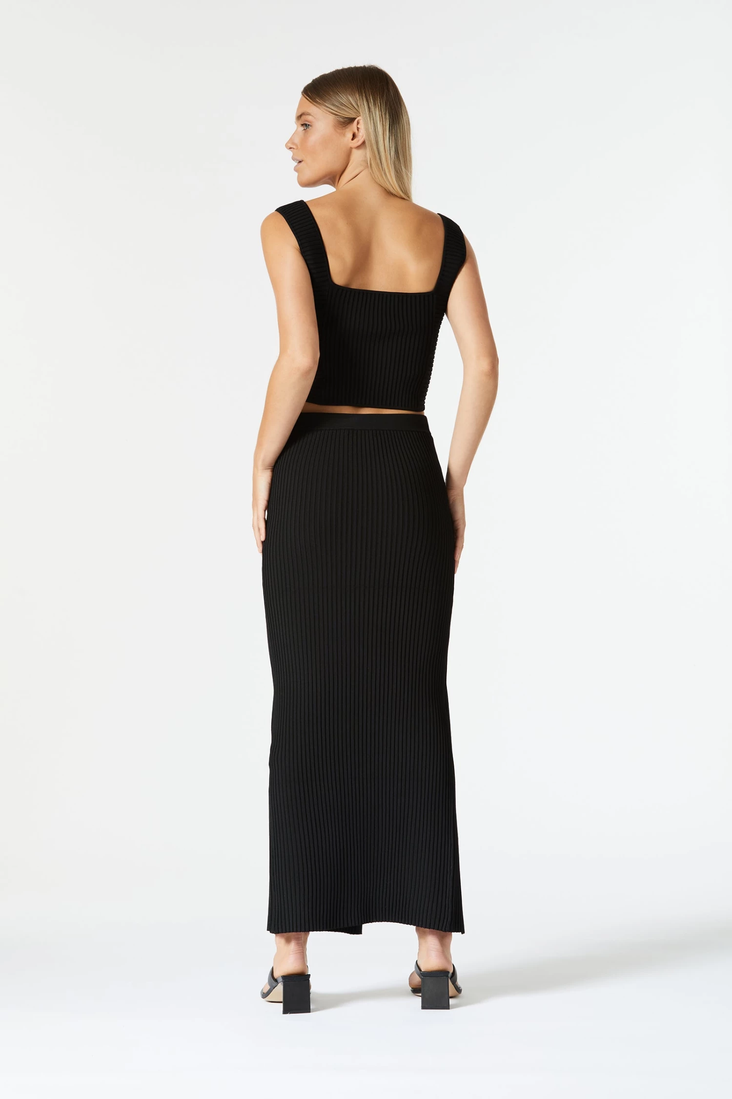 San Sloane Noa Rib Knit Top Black 6 San Sloane Noa Rib Knit Top Black