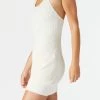 San Sloane Femme Rib Knit Mini Dress Ecru