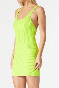 San Sloane Femme Rib Knit Mini Dress Citrus 13 San Sloane Femme Rib Knit Mini Dress Citrus