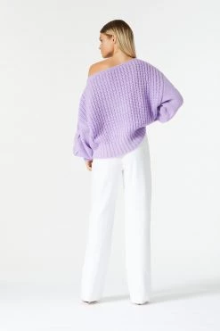 San Sloane Owens Knit Lilac
