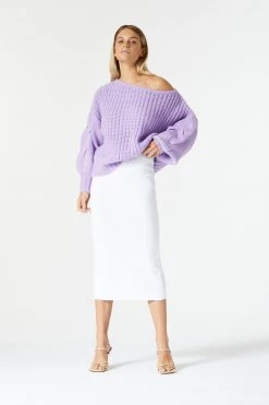 San Sloane Owens Knit Lilac