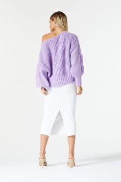 San Sloane Owens Knit Lilac