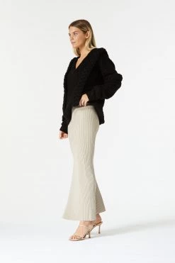 San Sloane Callista Cable Knit Black 18 San Sloane Callista Cable Knit Black