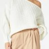 San Sloane Owens Knit White