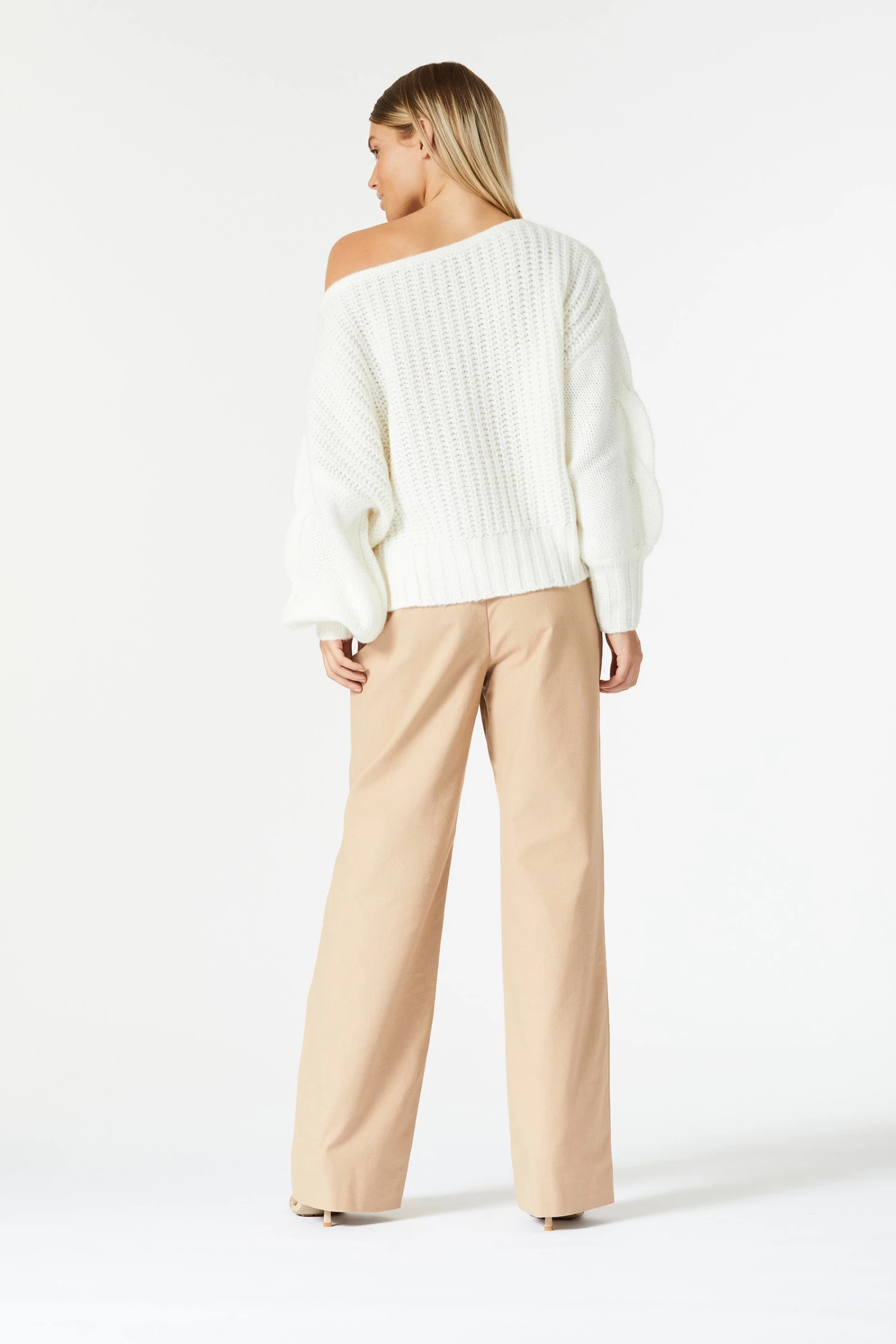 San Sloane Owens Knit White 6 San Sloane Owens Knit White