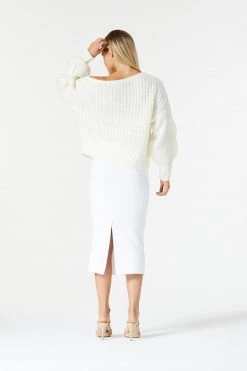 San Sloane Owens Knit White 21 San Sloane Owens Knit White