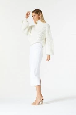 San Sloane Karsyn Knit White 14 San Sloane Karsyn Knit White