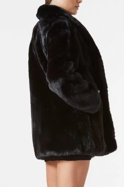 San Sloane Crawford Faux Fur Jacket Black 11 San Sloane Crawford Faux Fur Jacket Black