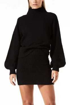 San Sloane Jonas Boucle Knit Sweater Black