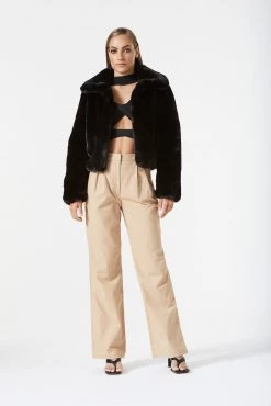 San Sloane Lyra Faux Fur Jacket Black 11 San Sloane Lyra Faux Fur Jacket Black