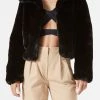 San Sloane Lyra Faux Fur Jacket Black