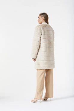 San Sloane Eden Faux Fur Jacket Light Tan